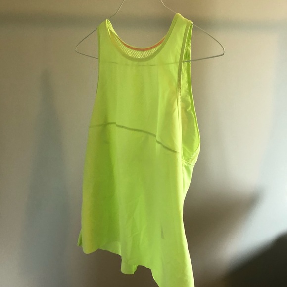 neon yellow tank top with mesh back - Picture 3 of 3